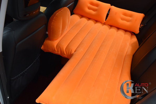 Đệm hơi ô tô dạng khuyết vải nhung màu cam